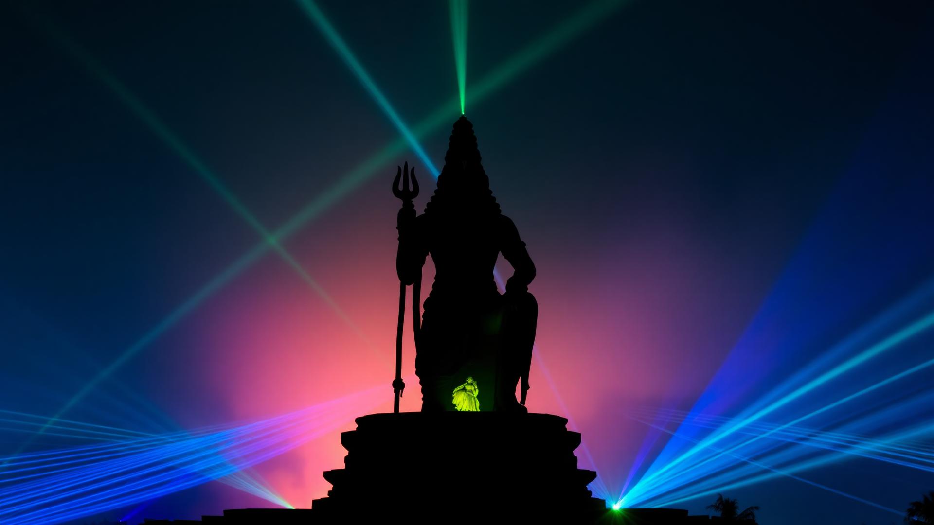 Adiyogi laser show